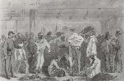 William Waud Returned Prisoners of War Exchanging oil painting